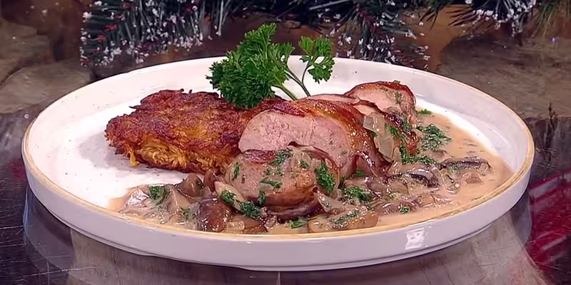 Pheasant breasts with celeriac rostï Pheasant breasts with celeriac rostï