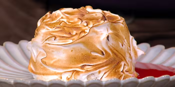 Strawberry baked Alaska