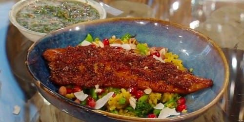 Curried-poha-rice-katta-sambol-mackerel-and-tomato-relish.jpg