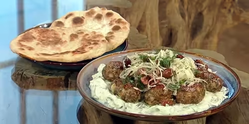 Pork-and-halloumi-koftes-with-tzatziki-and-olive-slaw.avif