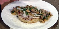 Risotto-cakes-with-a-creamy-mushroom-sauce-and-chicken-livers-saturdaykitchenrecipes.jpg