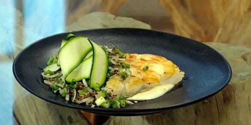 Roast-cod-with-artichoke-purée-and-quinoa-salad-saturdaykitchenrecipes.jpg