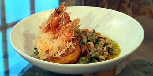 Shellfish-minestrone-crab-and-saffron-blini-saturdaykitchenrecipes.jpg