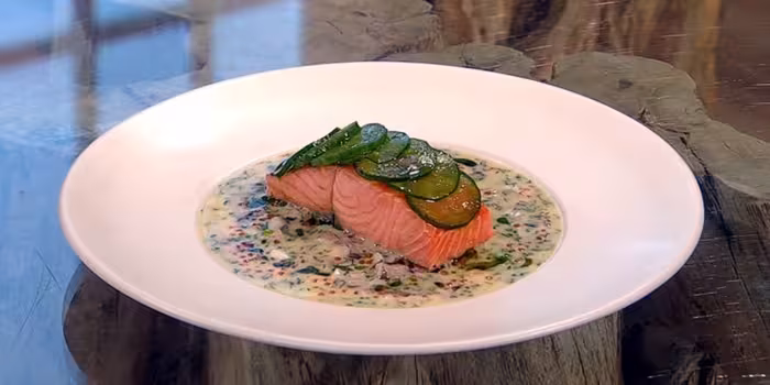 Smoked-trout-with-pickled-cucumber-and-beurre-blanc.avif