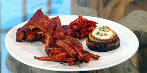 Spare-ribs-with-sweet-potato-chips-saturdaykitchenrecipes.jpg