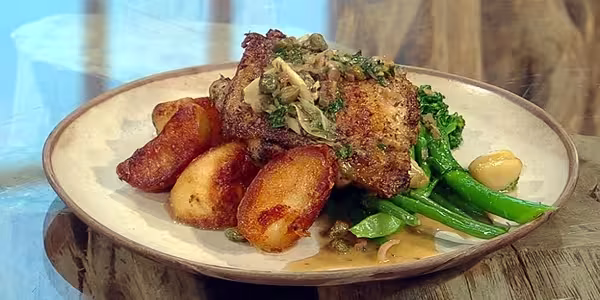 Ultimate-roast-potatoes-with-pan-roasted-chicken-thighs-and-garlic-greens-.avif